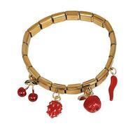 Elegante catena da polso modulare leggera e confortevole per la moda quotidiana in acciaio inossidabile donne accessori braccialetto gioielli moda italiana, Misura unica, come descritto