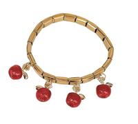 Elegante catena da polso modulare leggera e confortevole per la moda quotidiana in acciaio inossidabile donne accessori braccialetto gioielli moda italiana, Misura unica, come descritto