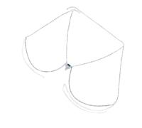Elegante catena del corpo gioielli reggiseno collana strass Decors per occasioni speciali, Gemma intarsio platino/K Platino