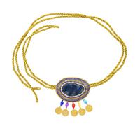 Elegante catena in vita con corda regolabile e strass abbellimenti per un look da spiaggia o festival elegante cintura da spiaggia festival, Misura unica, come descritto, come descritto