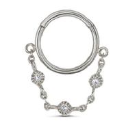 Elegante catena orecchini ornamento semplice ed elegante setto piercing ornamento alla moda ciondolo catena di fascino donna, 8mm, come descritto, come descritto