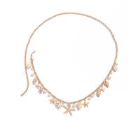 Elegante catena per il corpo regolabile per donne e ragazze, stile alla moda, accessori per la vita, gioielli da spiaggia, catena dorata per ombelico, Misura unica, come descritto, come descritto