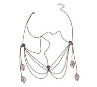 Elegante catena per il viso con nappe in rete velo alla moda perfetta per occasioni speciali e giochi di ruolo accessorio per abiti, Misura unica, come descritto