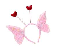Elegante cerchietto per capelli a forma di farfalla con cuori e scritta "Love", ideale per donne alla moda per varie occasioni