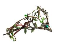 Elegante cerchietto per capelli con corno e foglie, regolabile, per amanti della natura e appassionati di moda