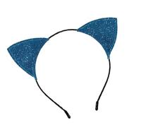 Elegante cerchietto per capelli con orecchie da micio percepito e decorato con cristalli, per feste e feste