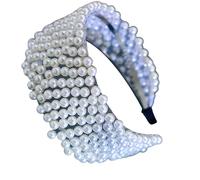 Elegante cerchietto per capelli con perle finte e strass, per ragazze e matrimoni, comode fasce per capelli