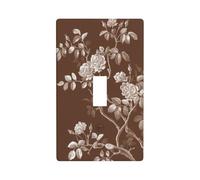 Elegante cespuglio di rose con foglie Copertura interruttore della luce decorativo singolo Toggle 1 Gang Piastra da parete per cucina fattoria camera da letto bagno Art Decor