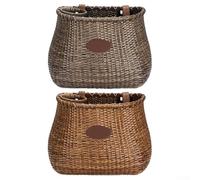 Elegante cestino da bicicletta in rattan per un facile trasporto di oggetti personali durante la tua corsa (colore caffè)