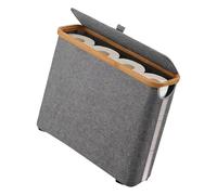 Elegante cestino portaoggetti per l'organizzazione del bagno, può contenere fino a 12 rotoli con montaggio rapido nero o grigio porta accessori da bagno