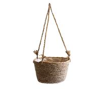 Elegante cesto di fiori in rattan si adatta comodamente a varie posizioni di cas