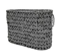 Elegante cesto portaoggetti in vimini con coperchio, armadietto portatile per 6-9 rotoli di carta igienica per piccoli organizer da bagno