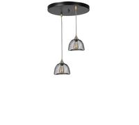 Elegante chandelier nero, corpo in metallo, altezza regolabile 70 cm, finitura anticata, attacco E27 Max 40 W, perfetto per decorazione moderna della casa