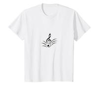 Elegante Chiave di Violino Nota Musicale per Gli Appassionati di Melodia Maglietta, Bambini, Bianco, 2 Anni