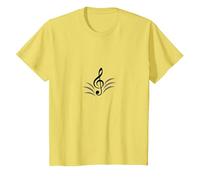 Elegante Chiave di Violino Nota Musicale per Gli Appassionati di Melodia Maglietta, Bambini, Limone, 3 Anni