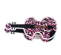 Elegante chitarra elegante a forma di basso forcina leopardi stampa clip per capelli Bass Claw clip leopardi stampa 2000 forcina accessori per capelli moda per donne ragazze