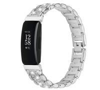 CINTURINO INF in acciaio inossidabile compatibile con Fitbit Inspire 1/2/HR Argento, Acciaio inossidabile
