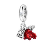 Elegante ciondolo a forma creatura sottomarina con disegni realistici e rivestimento in argento da indossare ogni giorno o per occasioni speciali Elegante ciondolo a forma creatura sottomarina e
