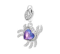 Elegante ciondolo a forma creatura sottomarina con disegni realistici e rivestimento in argento da indossare ogni giorno o per occasioni speciali Elegante ciondolo a forma creatura sottomarina e