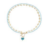 Elegante ciondolo a forma di cuore con zircone su una misteriosa catena nera, ideale per gli appassionati di gioielli abiti eleganti elegante collana romantica, Misura unica, come descritto, come