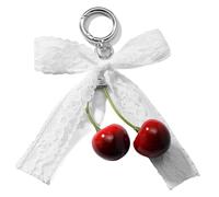 Elegante ciondolo a forma di fiocco di ciliegie, portachiavi portatile, robusto ciondolo per borse per uso quotidiano
