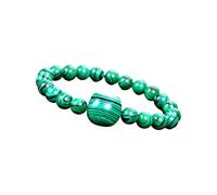 Elegante ciondolo a forma di testa di gatto con perline di pietra naturale pietre preziose naturali catena da polso unico regalo di compleanno braccialetti alla moda per le donne, Misura unica, come