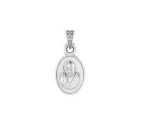 Elegante ciondolo in argento Sterling 92,5 con scritta in lingua inglese "God" Shree Sai Baba, Satya e Sai Baba, per uomini e donne, medaglione in argento puro, con scritta "Lord Sai Baba/Satya sai