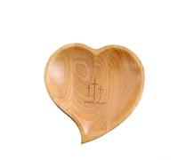 Elegante ciotola in legno a forma di cuore per migliorare la pratica spirituale (colore legno)