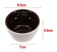 Elegante ciotola per caffè in ceramica bianca e nera per la perfezione della bi