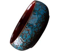 Elegante ciotola per fiori in ceramica creativa per giardini interni, ninfee e piccoli pesci, design senza drenaggio, contenitore per piante acquatiche