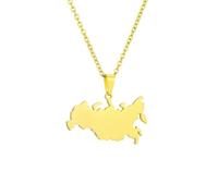 Elegante collana a catena in acciaio inossidabile con design alla moda in stile russo alla moda gioielli da indossare tutti i giorni in stile russo, A, come descritto, come descritto