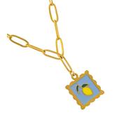 Elegante collana a catena in acciaio inossidabile ispirata alla fragola, accessorio versatile per abiti formali e casual, gioielli regalo in acciaio inossidabile, Misura unica, come descritto, come