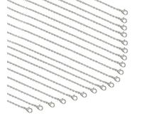 Elegante collana a catena placcata in argento con chiusura a moschettone, una scelta versatile per forniture per la creazione di gioielli fa