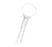 Elegante collana a due vie indossabile a forma di cuore e nappe spilla creativa con frange per ragazze accessorio elegante a due vie spilla collana per le donne
