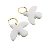 Elegante collana bianca con colombe della pace che simboleggia amore e speranze orecchini pendenti alla moda adatti per donne e ragazze presente lunga catena maglione, Misura unica, come descritto