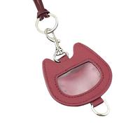 Elegante collana con ciondolo a forma di cuore e testa di gatto, con portachiavi, portatile, per la donna moderna