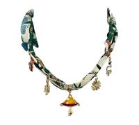 Elegante collana con ciondolo a forma di fungo e cuore con morbido velluto a corda per le donne gioielli alla moda accessorio regalo catena sciarpa di seta morbida, Misura unica, come descritto, come