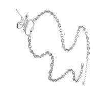 Elegante collana con ciondolo intercambiabile in acciaio inox resistente, lunghezza regolabile, gioiello da giorno a notte, gioiello multi accento, Misura unica, come descritto, come descritto