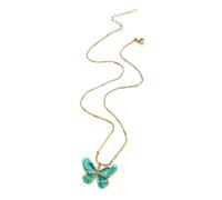 Elegante collana con farfalla smaltata blu, robusta catena in acciaio inox, perfetta per l'uso quotidiano o come idea regalo. Bella collana con farfalla, One Size, come descritto, come descritto