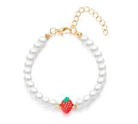 Elegante collana con perline a forma di fragola, design semplice, ornamento, aggiunge fascino dolce per vari stili set di accessori per feste