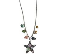 Elegante collana con stella a 5 punti, design retrò con ciondolo marino, catena in lega, gioiello da indossare tutti i giorni, gioiello moderno vintage