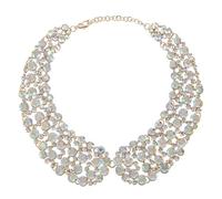 Elegante collana con strass e chiusura regolabile, da donna, per feste serali, uso quotidiano, As the pic show, Metallo, Nessuna pietra preziosa