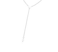 Elegante collana di perle con cuore e farfalla per aggiungere un tocco di romanticismo a qualsiasi outfit di lunga durata, Silver, come descritto, come descritto