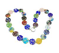 Elegante collana di perline di vetro leggera collana di perline unico collo catena ornamento per il collo comodo da indossare tutti i giorni, Misura unica, come descritto, come descritto