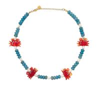 Elegante collana girocollo con perle d'acqua dolce fatte a mano con perline catena regolabile clavicola gioielli per le donne unico ciondolo girocollo, Misura unica, come descritto, come descritto