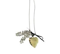 Elegante collana girocollo con perline a forma di lettera d'amore, con nappe delicate, accessorio versatile per abiti casual e per tutti i giorni