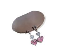 Elegante collana in lega con orecchini con pietre scintillanti che combinano accenti moderni e kazaki, gioielli culturali unici con diamanti intarsiati in stile etnico, Misura unica, come descritto