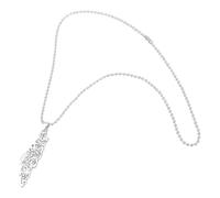 Elegante collana in metallo cava con mappa del Libano, lunghezza regolabile, per uomini e donne, alla moda, girocollo, gioielli da indossare tutti i giorni, Misura unica, come descritto, come