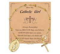 Elegante collana religiosa con ciondolo a forma di croce della Vergine Maria, design in lega, ideale come regalo o per devozioni gioielli religiosi per la preghiera della Vergine Maria in lega