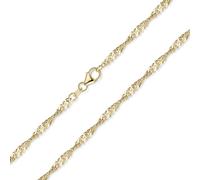 Elegante collana Singapore da donna in argento 925 placcato oro K14, lunghezza 40-70 cm, 60 cm, Argento sterling